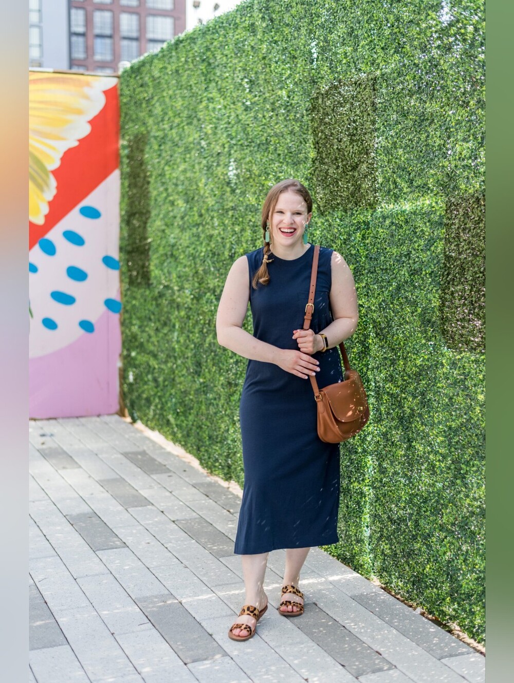 Everlane Navy Sleeveless Midi Dress